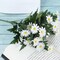 Artificial Daisies Flowers, 14.5 inch White Faux Little Daisy Bouquet, Floral Arrangement for Home Party Wedding Office Store Decor